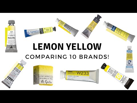 Lemon Yellow Watercolor Showdown -- 10 Brands Compared Side by Side