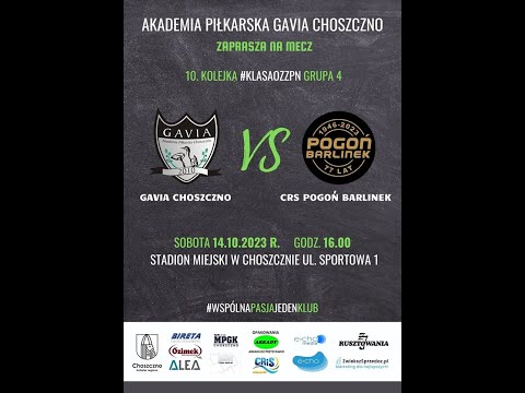 LIVE: Gavia Choszczno vs CRS Pogoń Barlinek