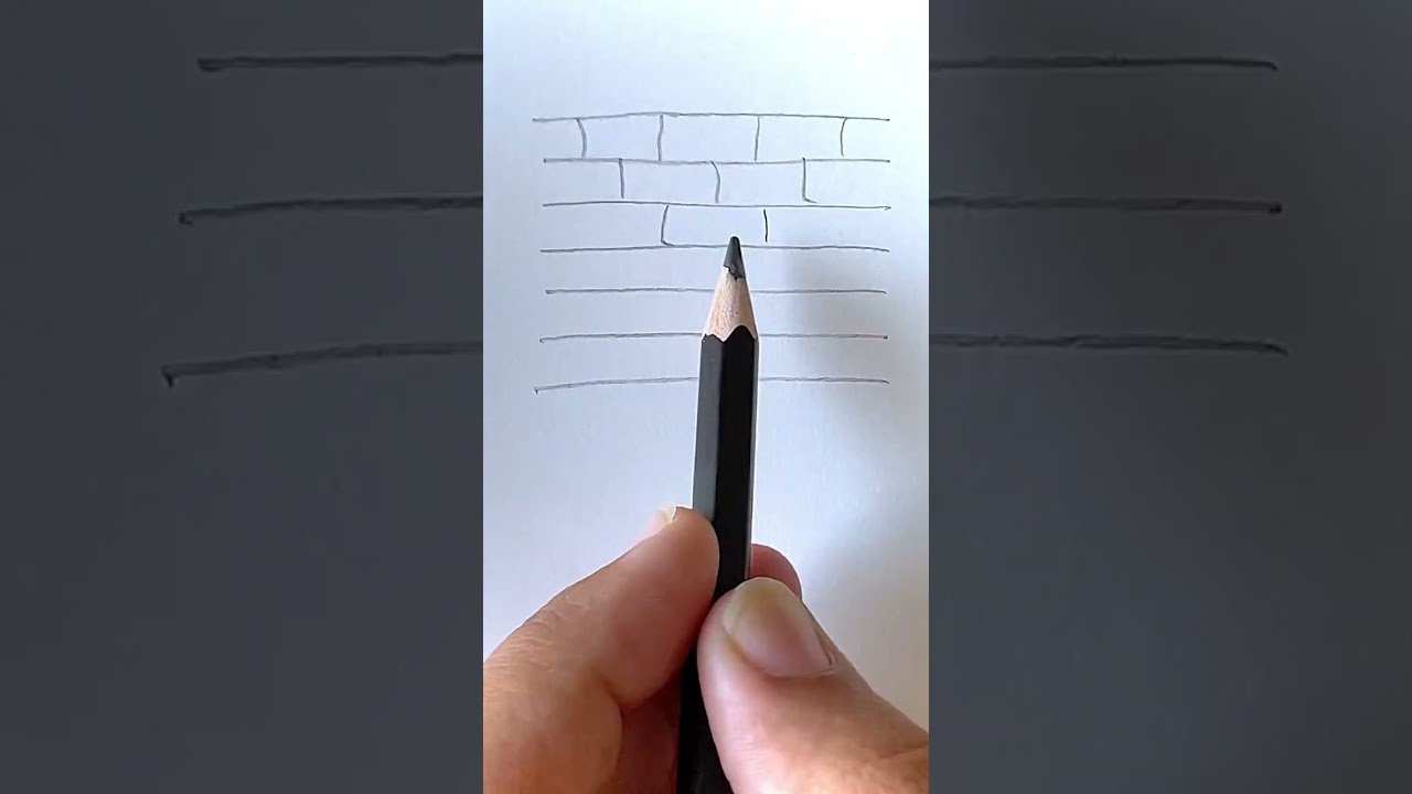 How to Draw Brick Wall [super easy] must watch #walldrawing