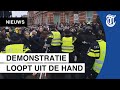Beelden: grote onrust bij demonstratie Museumplein