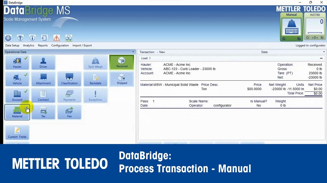 DataBridge: Process Transaction - Manual