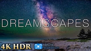 4K HDR FILM: Dreamscapes Vibrant Timelapse + Aerial Nature Film w/ Music for Relaxation - 2 Hours