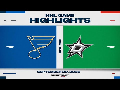 NHL Preseason Highlights | Blues vs. Stars - September 20, 2025