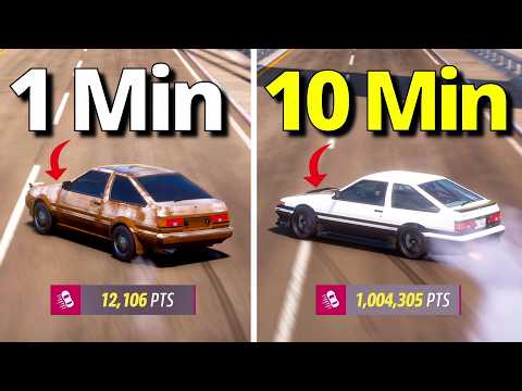 1 Minute vs 10 Minute vs 30 Minute Drift Build In Forza!