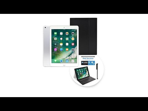 Apple iPad 9.7 32GB Tablet with Keyboard Case   2Year Te...