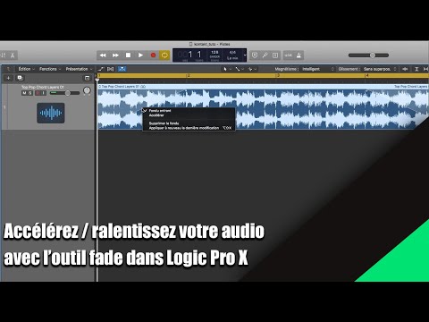 Tutoriel Logic Pro X (en Français): comment ralentir ou accélérer votre audio grâce à l'outil Fade.