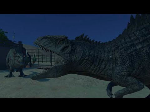 GIGANOTOSAURUS VS INDOMINUS REX - Jurassic World Evolution 2 4K HDR Battle (Dominion DLC)