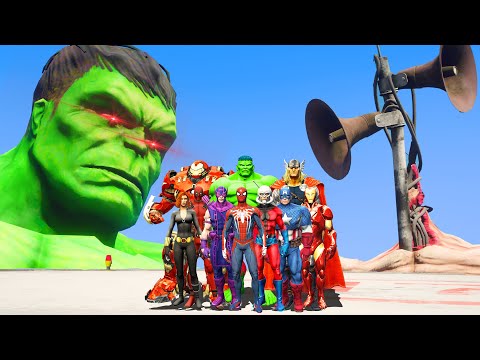 The Avengers Found Angry Siren Head Army & Iron Spider Suit & Hulk in Snow City | Epic Battle