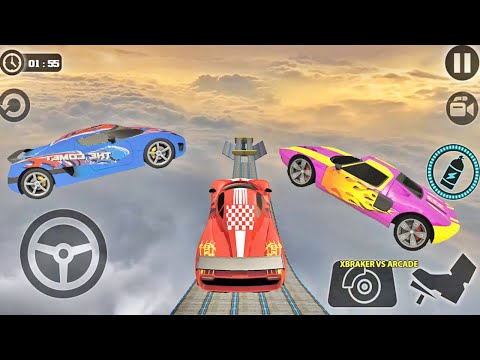 Impossible Car Tracks 3D: Blue, Red and Pink Cars Driving Stunts Best Ramp Game - (Android, Ios)