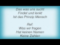 17788 Peter Schilling - Das Prinzip Mensch Lyrics