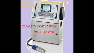 How to Start Domino A120 Industrial Inkjet Printer / Below Fall Time / Domino Quality Code 295bk