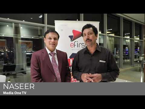 Mr. Naseer, Media One TV wishes Mr. Jamad Usman on the launch of efirst app