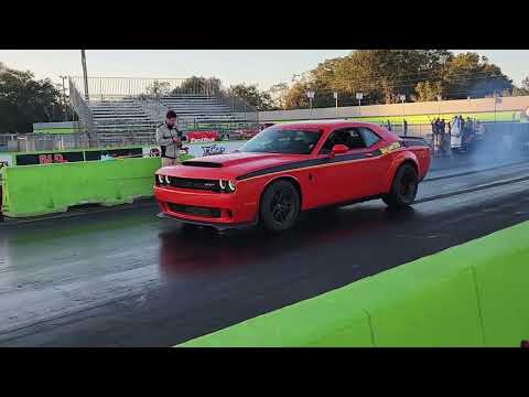 Dodge Demon 170 launch with wheels in the air