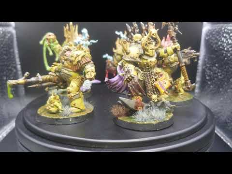 Death Guard Sorcerer in Terminator Armor, Felthius and his cohort