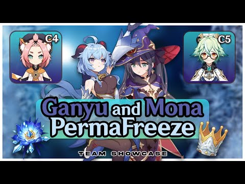 C0 Ganyu and C1 Mona PermaFreeze | Team Showcase | Genshin Impact