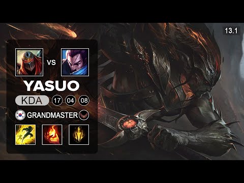 Pz ZZang Yasuo vs Zed Mid - KR Grandmaster - Patch 13.1 Season 13