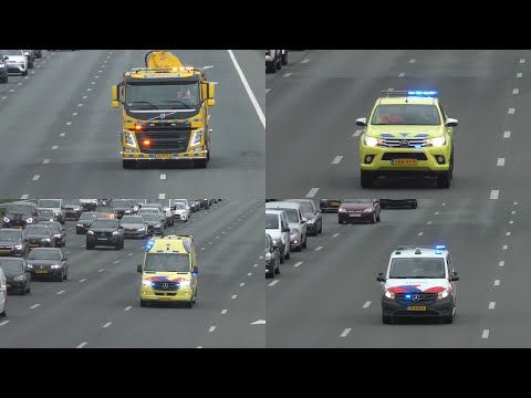 Verschillende hulpdiensten met spoed naar een ongeval op de A2 bij Maarssen!