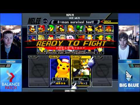 NGPU 28 SSBM - BonkCushy [L] (Pikachu) vs. Crush [W] (Fox) - Melee GF