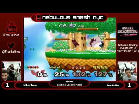 Nebulous Saturday Melee 10 Doubles Loser's Finals-Niko+Tuna(Marth+Sheik)VS. Fiya+ Zero Ω(Fox, Falco