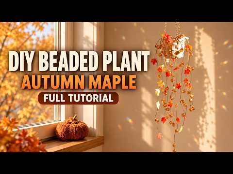 How to make a Autumn Beaded Hanging Plant Suncatcher video thumbnail
