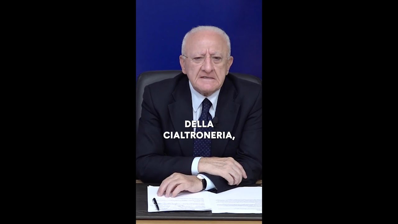 DE LUCA: "CONTINUA LA VERGOGNA DEI TEST A MEDICINA, EMBLEMA DELL’ITALIA"