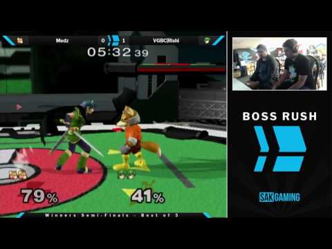 Boss Rush SmashG0D Winners Semis - Medz (Fox) vs VGBC|Rishi (Marth)