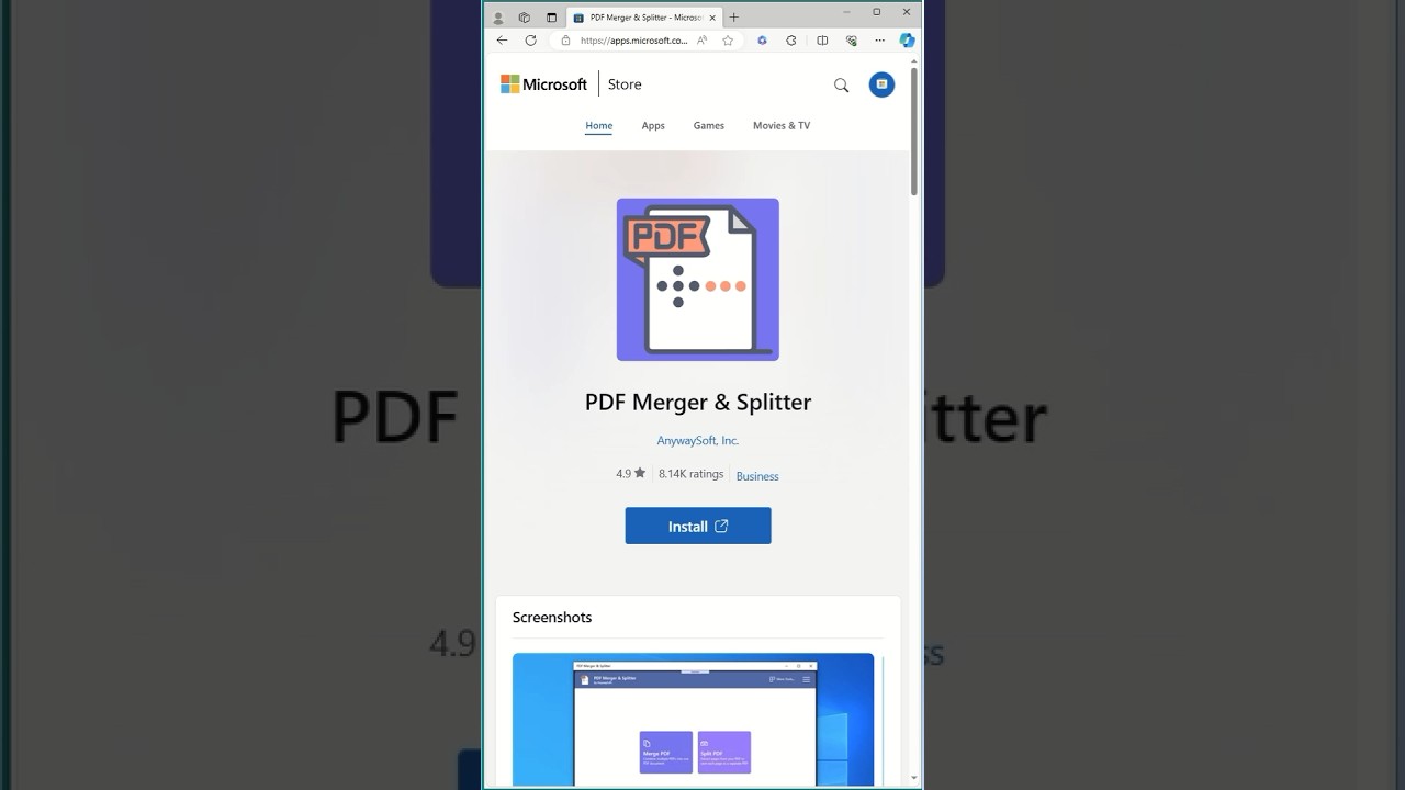 ✭Merge PDFs • Free • Windows PC #howto #pdf #shorts