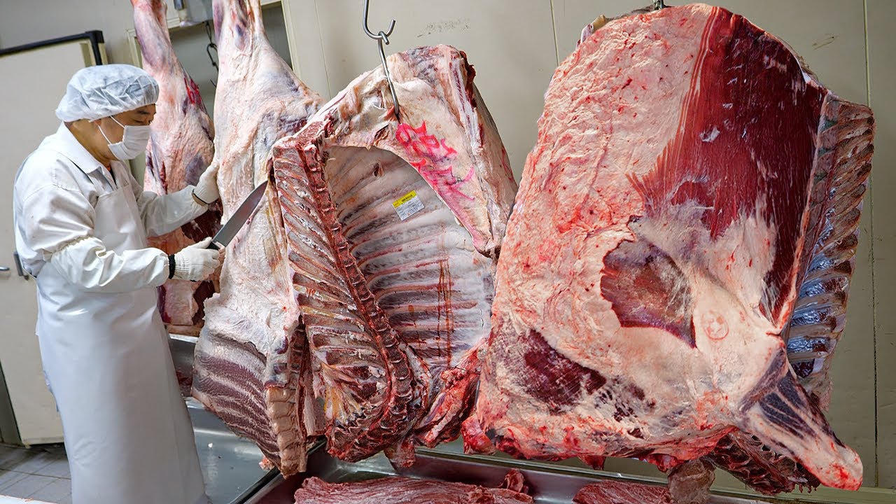 Unbelievable Beef Cutting Skills!! Best Korean-style Beef BBQ / Korean street food