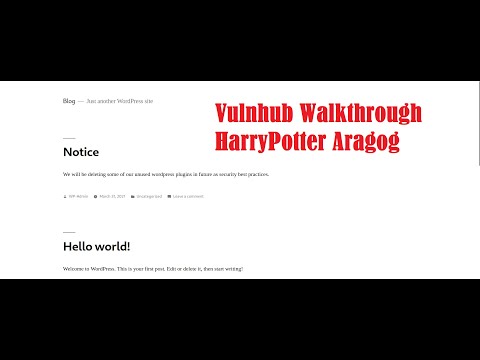 Cyber Security | Ethical Hacking | Pentesting Lab | Vulnhub |  Walkthrough |  HarryPotter |  Aragog