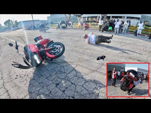 HE TOTALED his HARLEY RACING A CVO ST SMH...