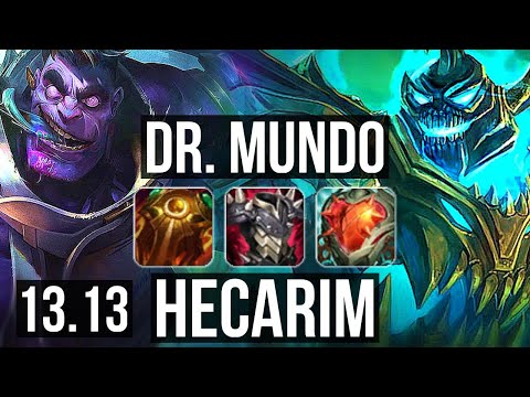 DR. MUNDO vs HECARIM (JNG) | 3.1M mastery, 700+ games, 13/3/10, Legendary | EUW Master | 13.13