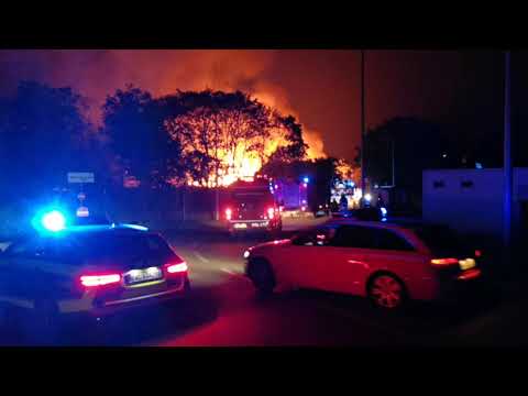 Brand im AVR Recyclinghof in Wiesloch