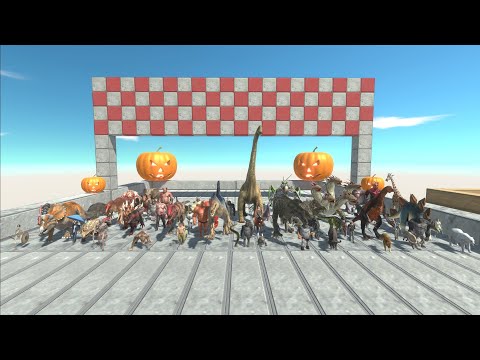 Halloween Survival Speed Race 20 Will Survive Others Will Die - Animal Revolt Battle Simulator