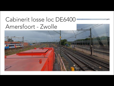 [4K] Cabinerit Amersfoort naar Zwolle, losse loc 6400