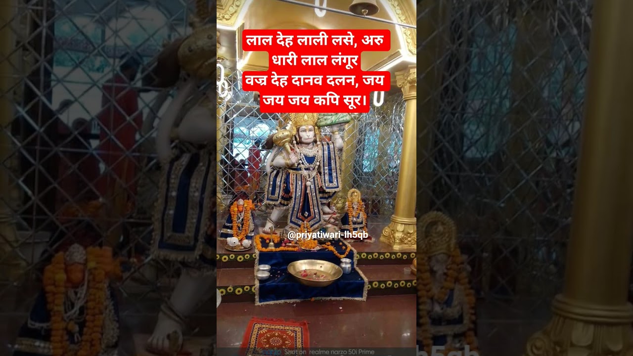 लाल देह लाली लसे, अरु धारी लाल लंगूरवज्र देह दानव दलन जय जय जय कपि सूर#shortsfeed#balaji#viral#love