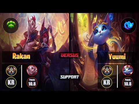 Challenger RAKAN [Guardian] (Support) VS  YUUMI - Challenger KR Patch 10.8