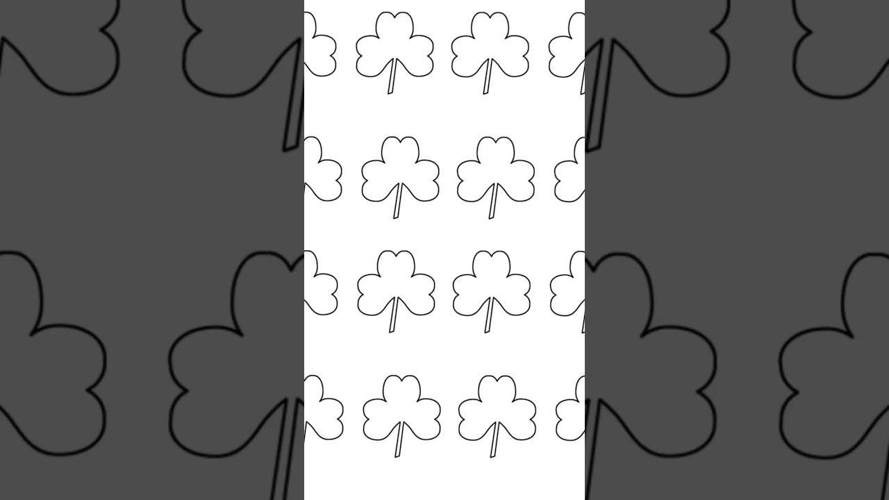 Free Printable Shamrock Template in 4 Sizes for Crafts