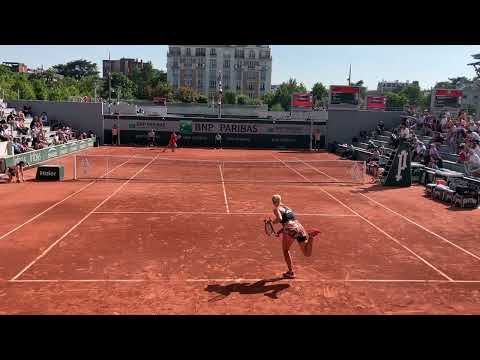 Clara Tauson vs Elina Avanesyan RG 3rd Round.  Few points court level