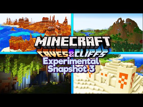 Experimental Snapshot 3 - Terrain & Mob Spawning Changes! ▫ Minecraft 1.18 Caves & Cliffs Update