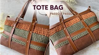 Tote Bag - Bolsa de Crochê - Bolsa de Crochê Espaçosa
