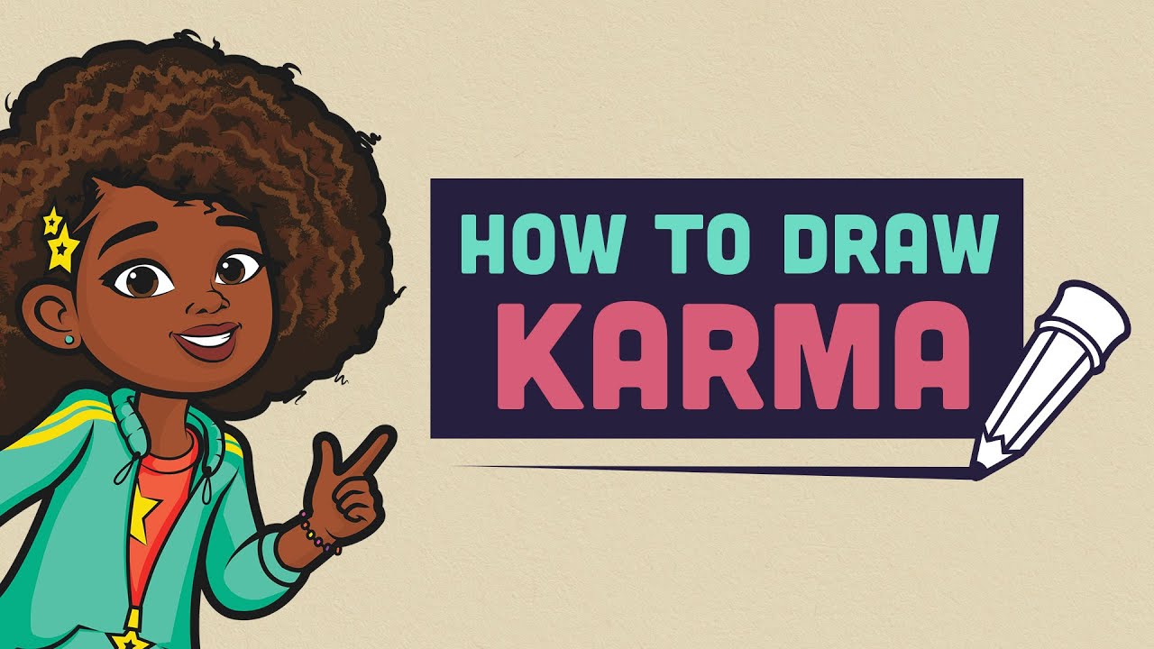 🖍 How to Draw Karma | Karma's World