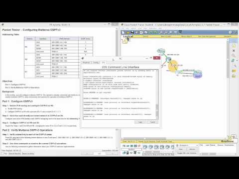 Packet Tracer 6.2.3.7 - Configuring Multiarea OSPFv3