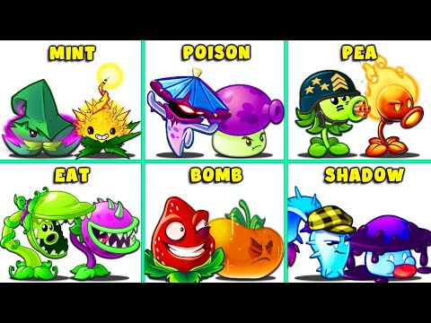 PvZ2 - 6 Best Pairs Power-Up - Who Will Win? Plants Team Batllez !