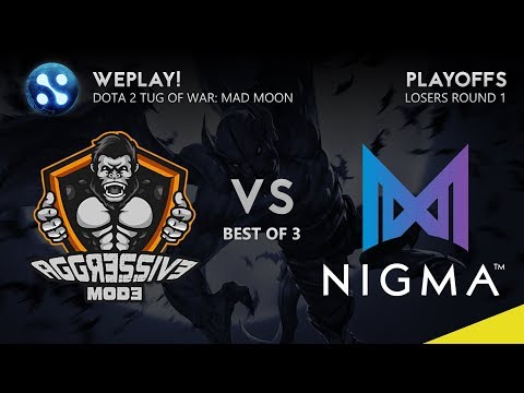 Nigma vs Aggressive Mode Game 2 (BO3) | WePlay Tug of War Mad Moon Playoffs
