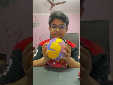 DIY Football with Super clay #shorts #youtubeshorts #diy #artandcraft #football #kidsvideo #kids