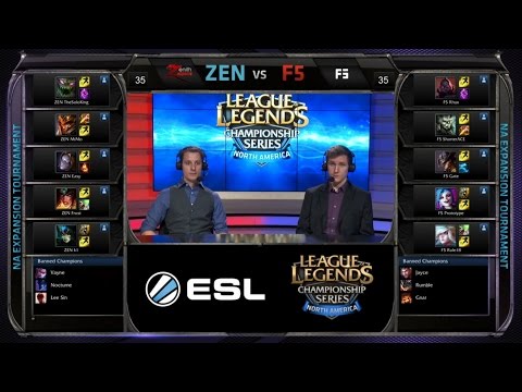 NA LCS Expansion ZEN vs F5 Game 3 Highlights