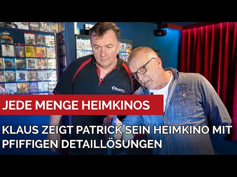 Video store or home theater? Klaus shows us both in his home theater. #homecinema #dolbyatmos #au...