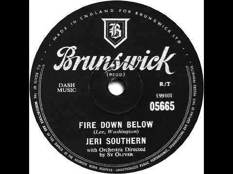 UK New Entry 1957 (89) Jeri Southern - Fire Down Below