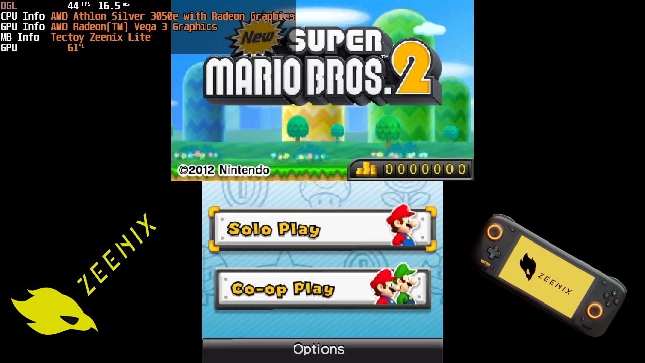 Mais um teste de emulador de Nintendo 3DS no Zeenix Lite