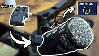 How I Set Up A Rode Pod Mic To A Zoom H6 Audio Interface For OBS Studio"